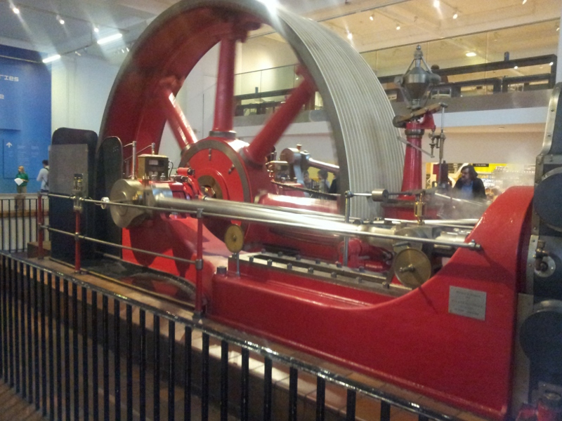 The running steam engine